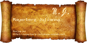 Mayerberg Julianna névjegykártya