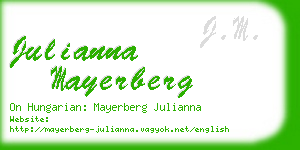 julianna mayerberg business card